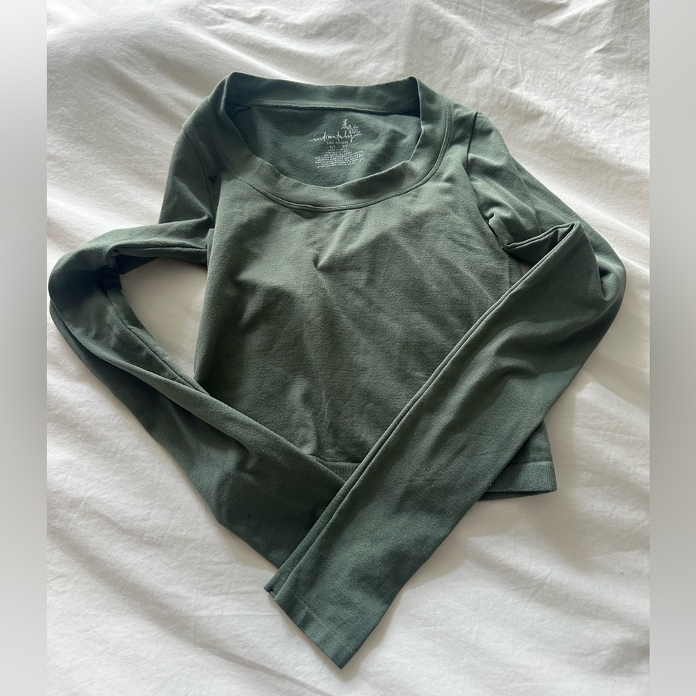 Free People Olive Long Sleeve Tee